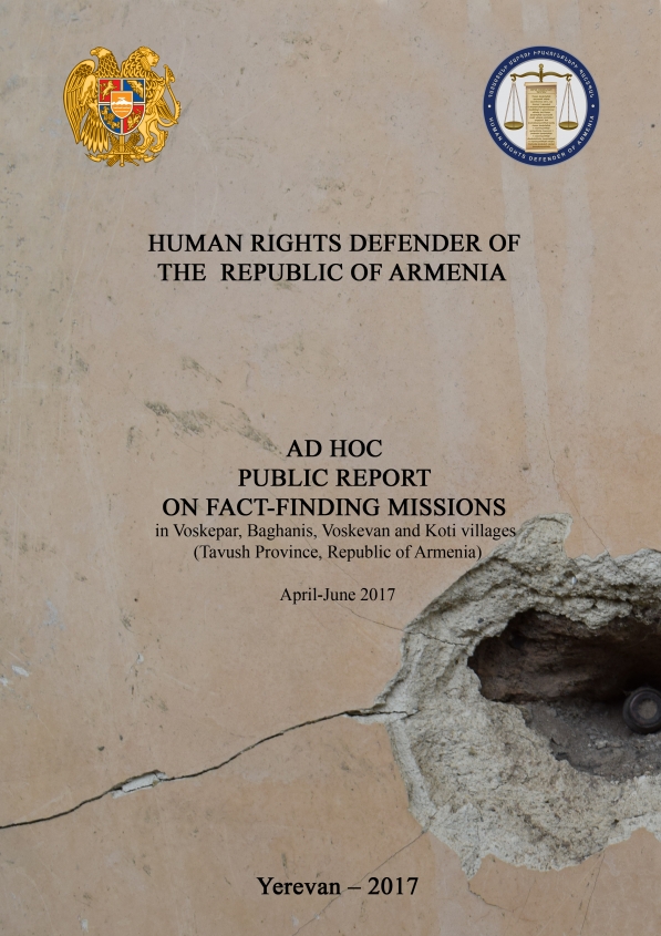 RA Human Rights Defender’s ad hoc public report on fact-finding missions in borderline villages in Tavush province was published in English