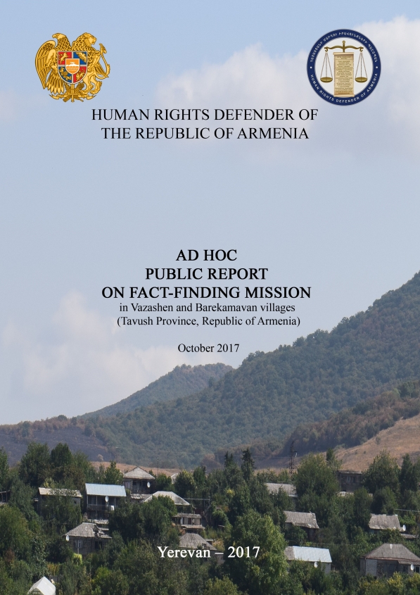 The results of the fact-finding missions conducted in Vazashen and Barekamavan borderline villages were marked on a map with Google Earth