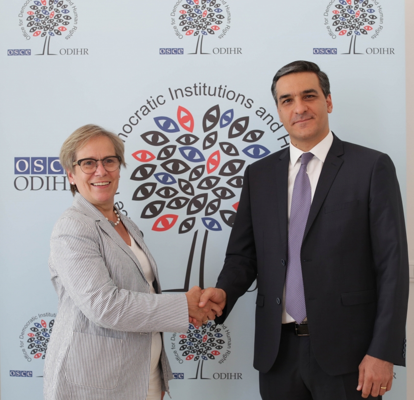 Director of the OSCE/ODIHR is impressed by the Armenian Human Rights Defender’s work and professionalism