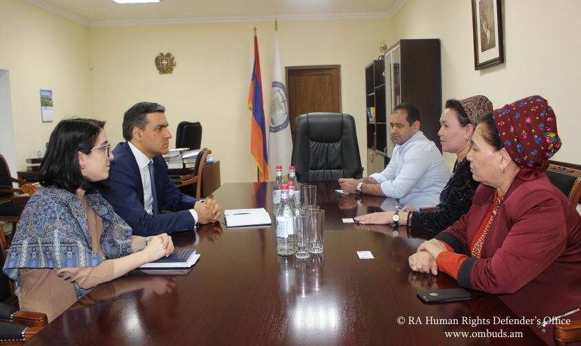 By the initiative of the OSCE the delegation headed by the Commissioner for Human Rights of Turkmenistan examines the experience of the Human Rights Defender of Armenia