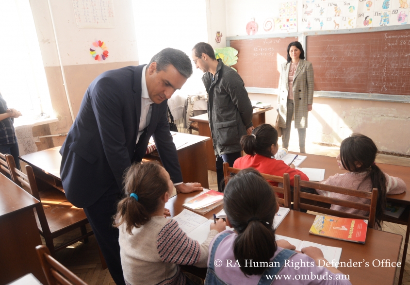 As a result of the Defender's visit, six children were transferred from a special school to an inclusive one: a follow up visit was conducted to the Yerevan Special School N2